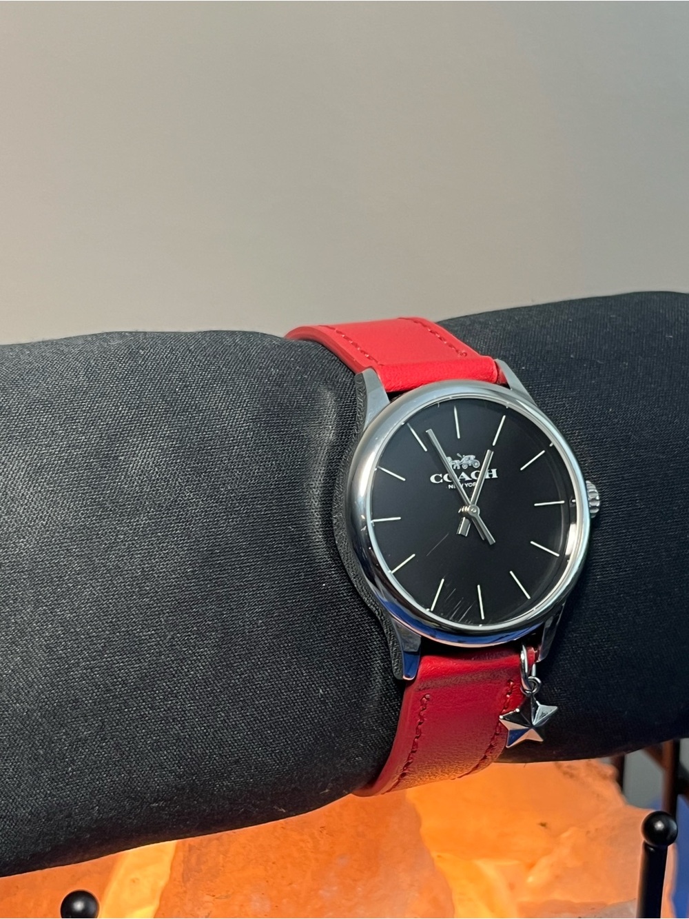 Coach Women's Red Leather Strap Watch - Picture 3 of 7